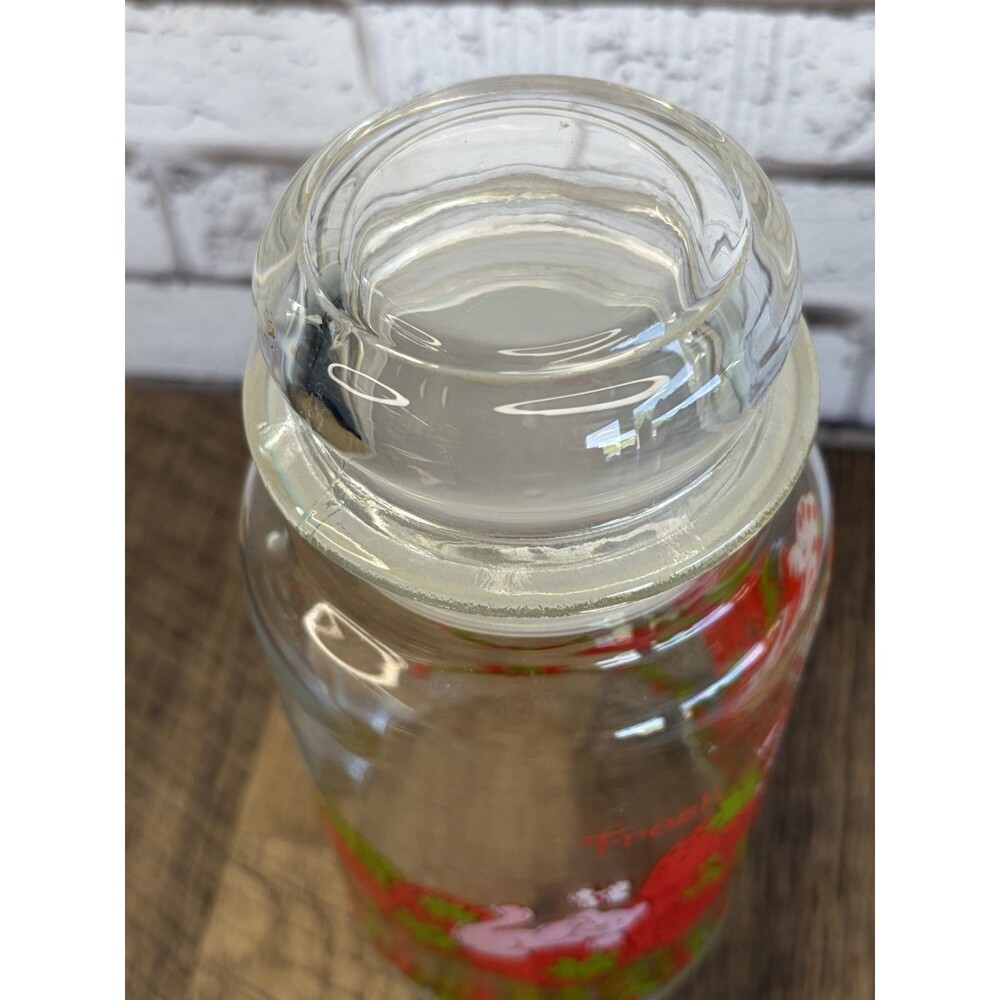 Strawberry Shortcake Glass Canister Jar & Lid 8.5” 1980 Vintage Mint - Picture 7 of 11